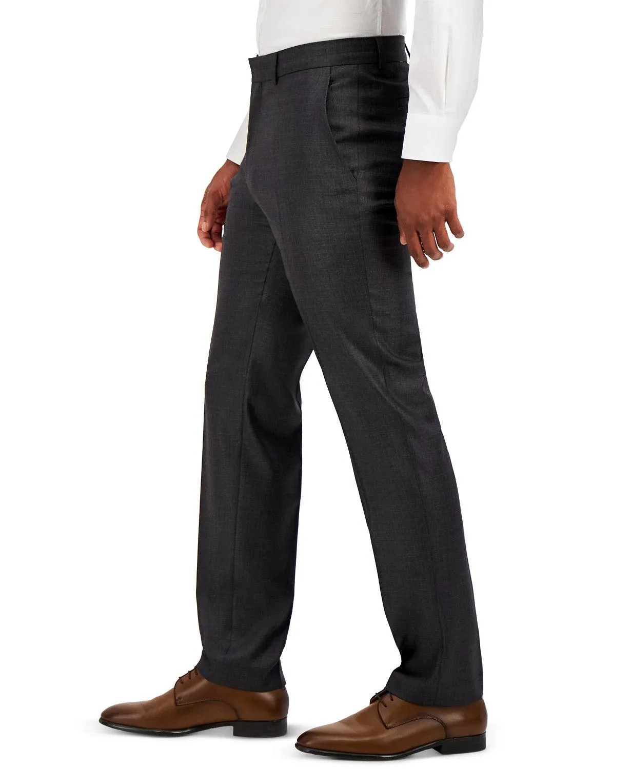 Kenneth Cole Reaction Mens Slim fit Dress Pants 36 / 30 Grey Solid