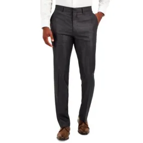 Kenneth Cole Reaction Mens Slim fit Dress Pants 36 / 30 Grey Solid