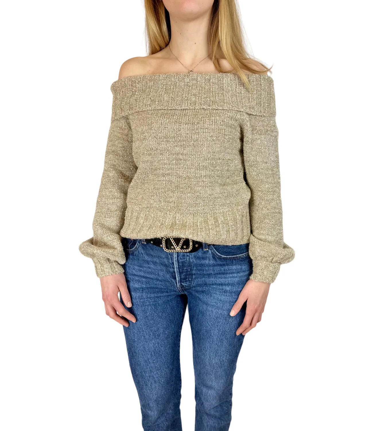 Kontatto gold glitter pullover