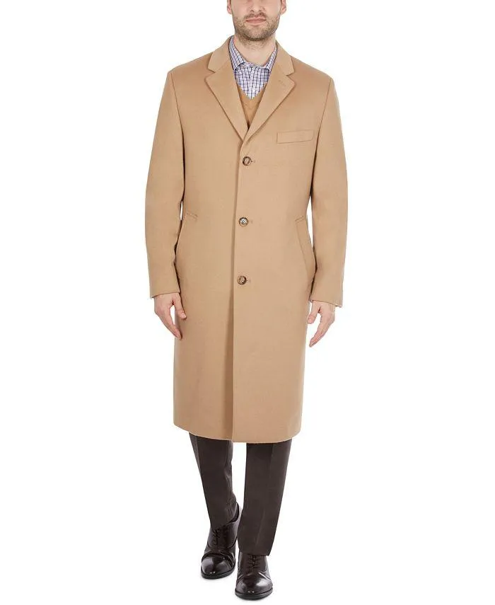 Lauren Ralph Lauren Mens Classic fit Overcoat Coat 36 R Beige Solid