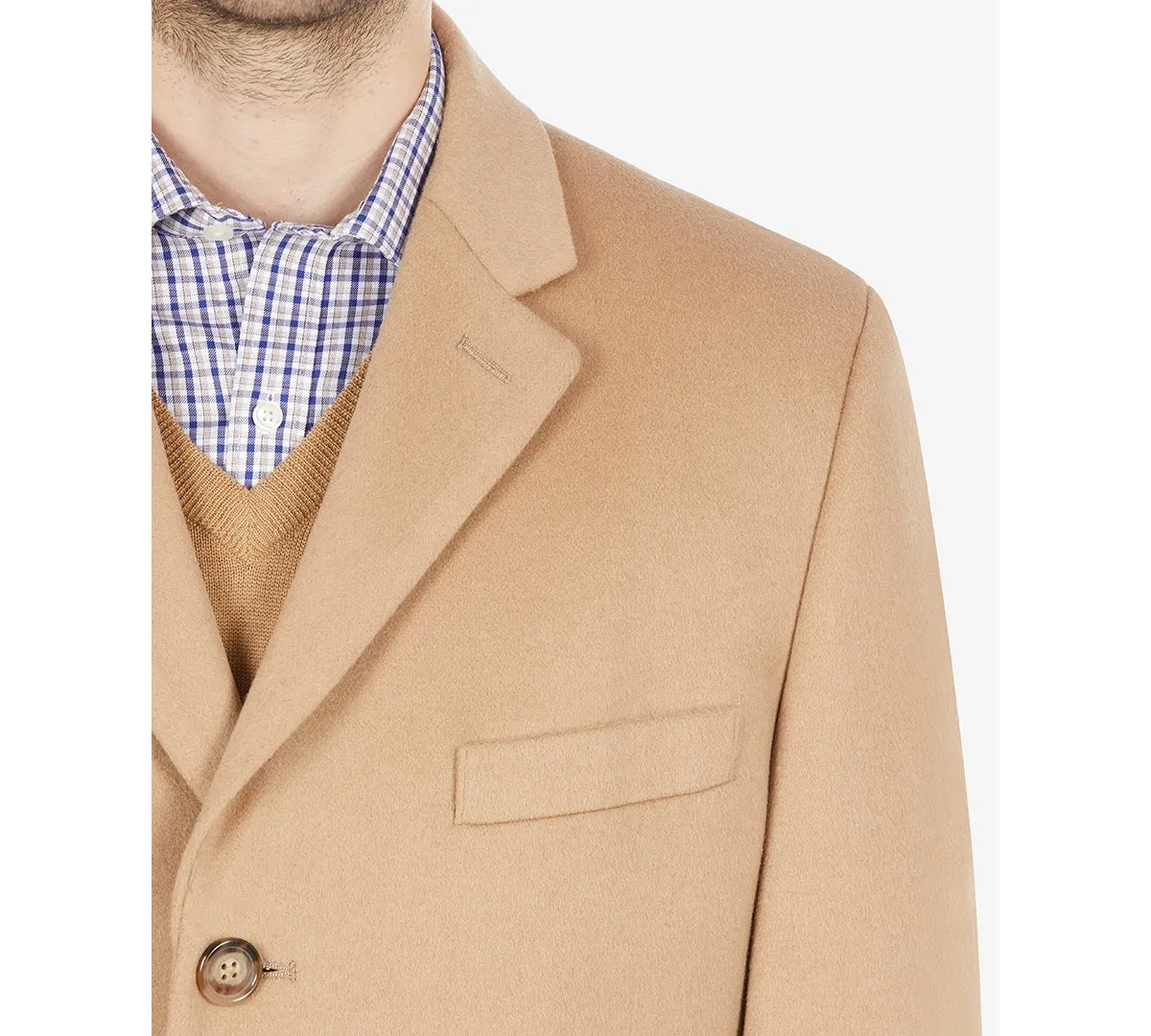 Lauren Ralph Lauren Mens Classic fit Overcoat Coat 36 R Beige Solid