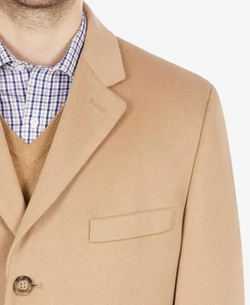 Lauren Ralph Lauren Mens Classic fit Overcoat Coat 36 R Beige Solid