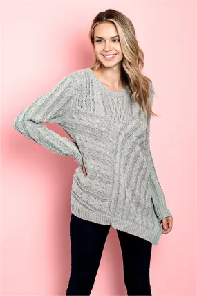 Lexi Grey Asymmetrical Sweater