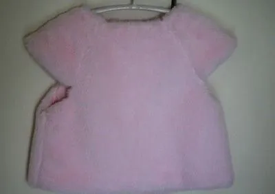LILI GAUFRETTE GIRLS PALE PINK SYNTHETIC FUR GILET 3 YEARS