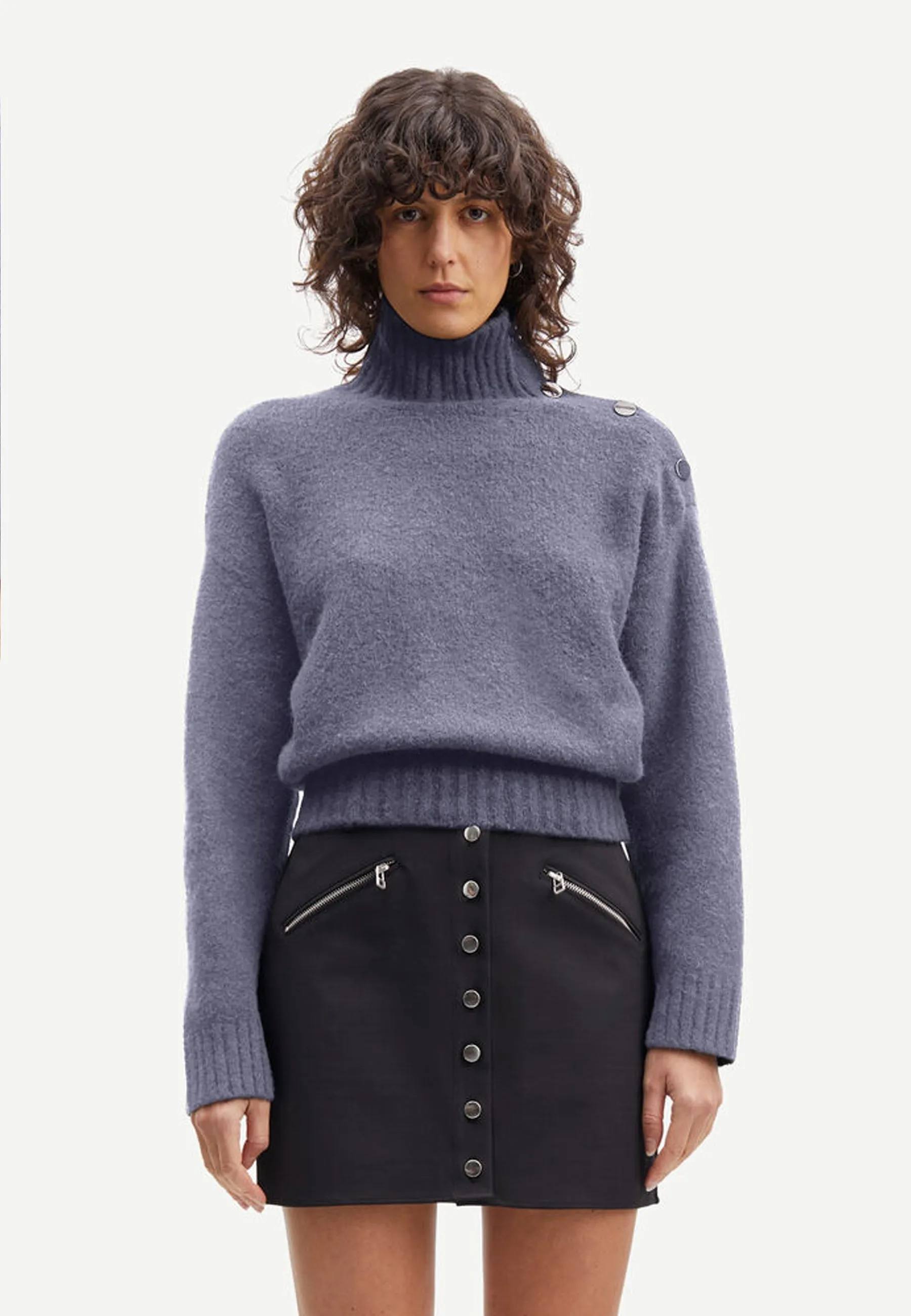 Mandie Rollkragen Pullover | Blue Granite