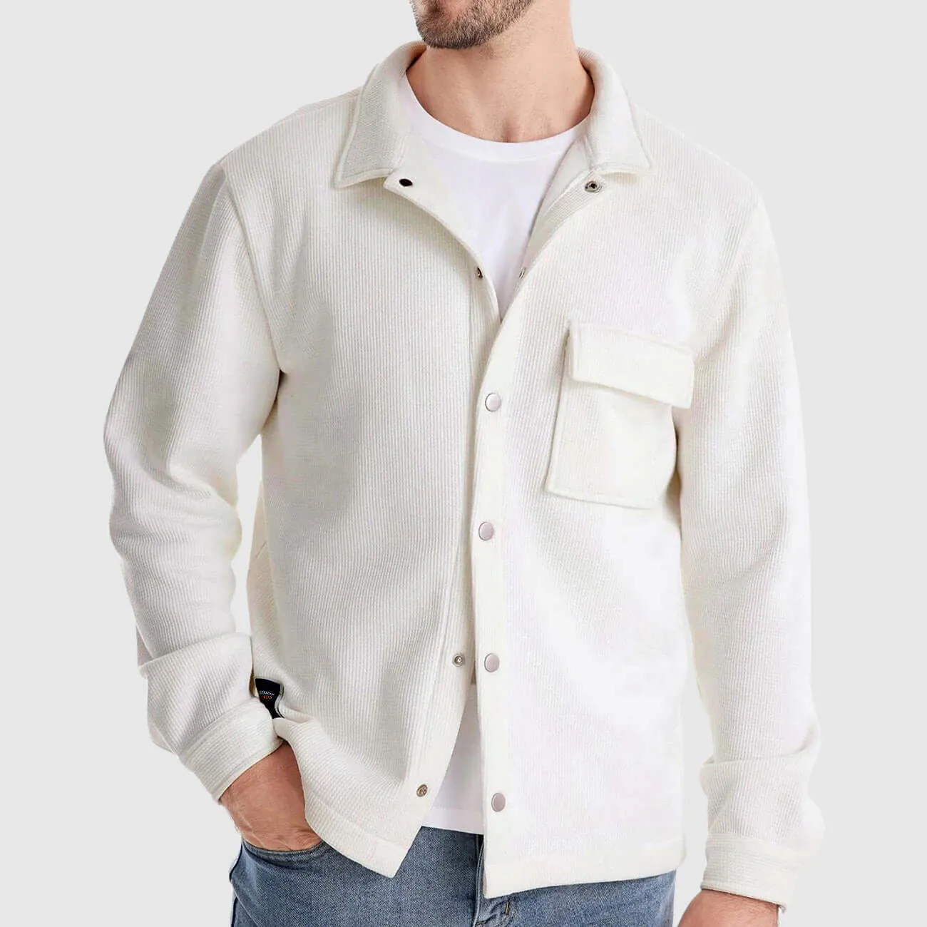 Men's Fleece Jacket with Chest Pocket