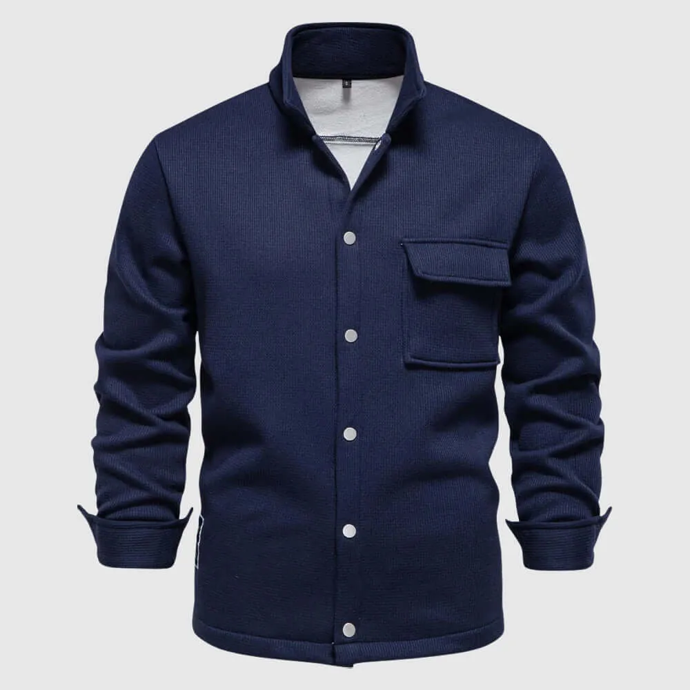 Men's Fleece Jacket with Chest Pocket