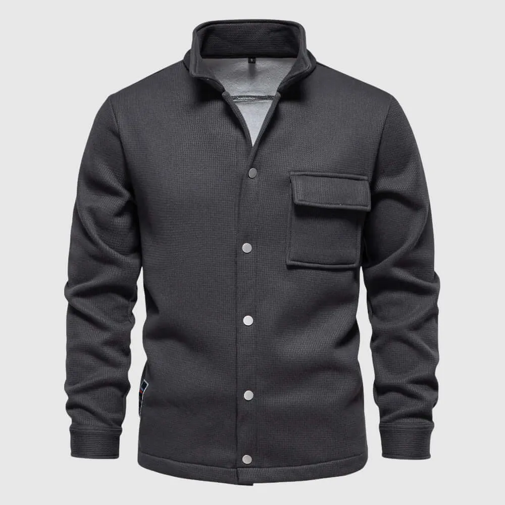 Men's Fleece Jacket with Chest Pocket