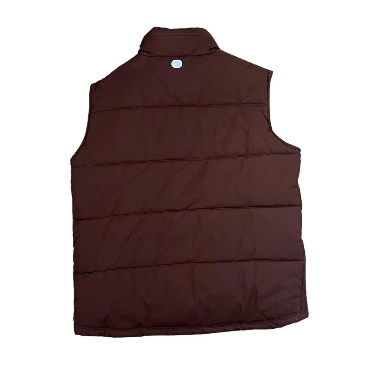 NIKE Track Athletic Water Repellent Smart Pocket System Brown Padded Puffer Gilet