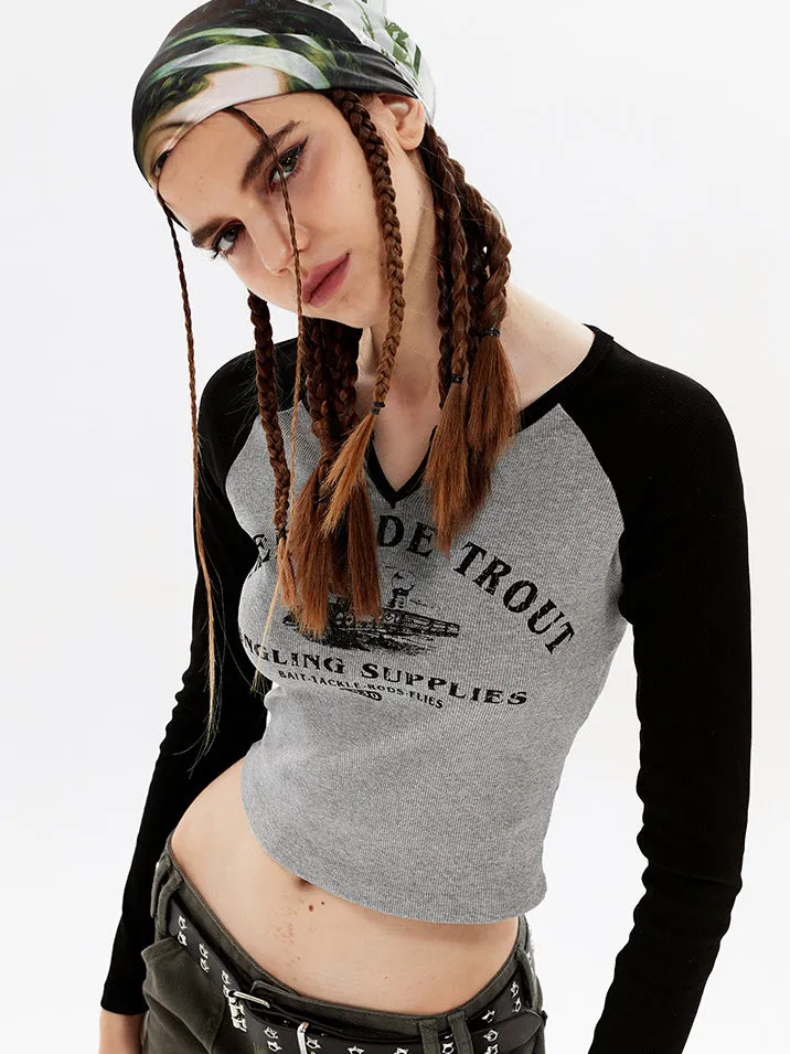 Nvuvu Vintage Print Slim Fit T-Shirt