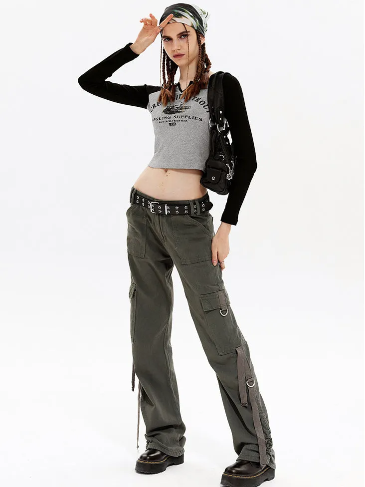 Nvuvu Vintage Print Slim Fit T-Shirt
