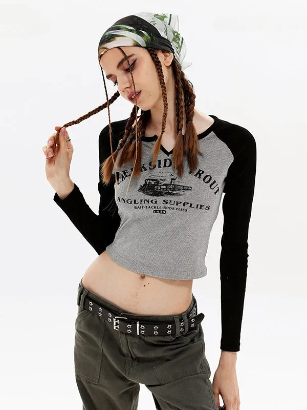 Nvuvu Vintage Print Slim Fit T-Shirt
