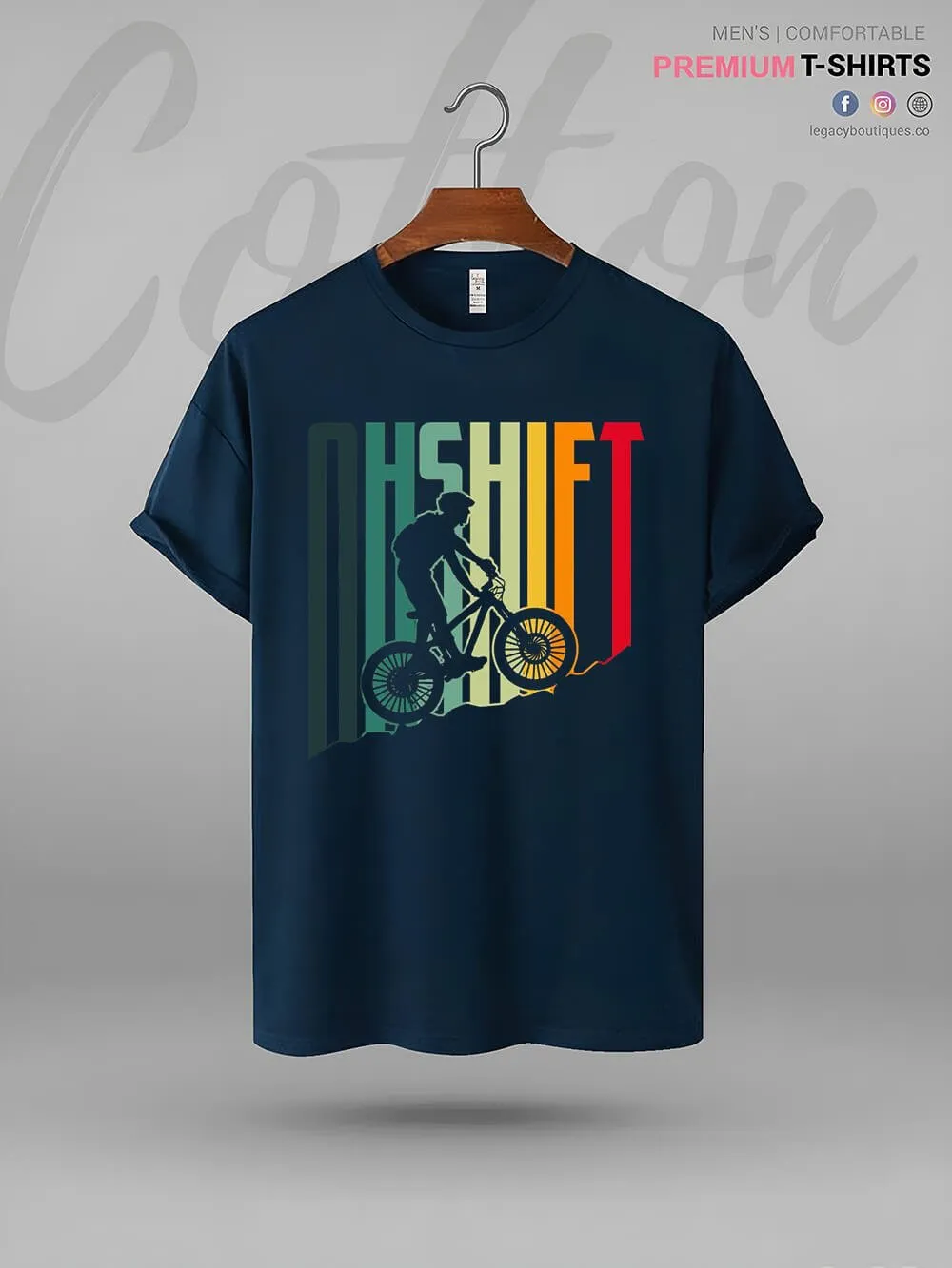 Oh Shift Mountain Biking Bicycle Bike Rider High Quality Men's T-Shirt In Resonable Price