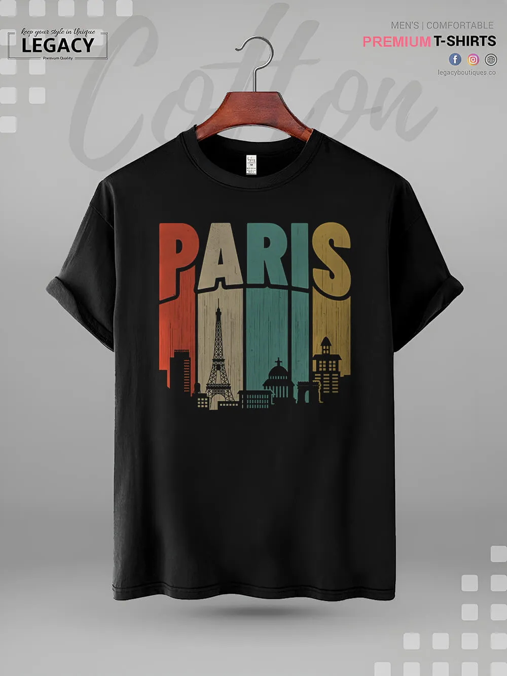 PARIS Print High Quality Mens Tshirt At A Resonable Price