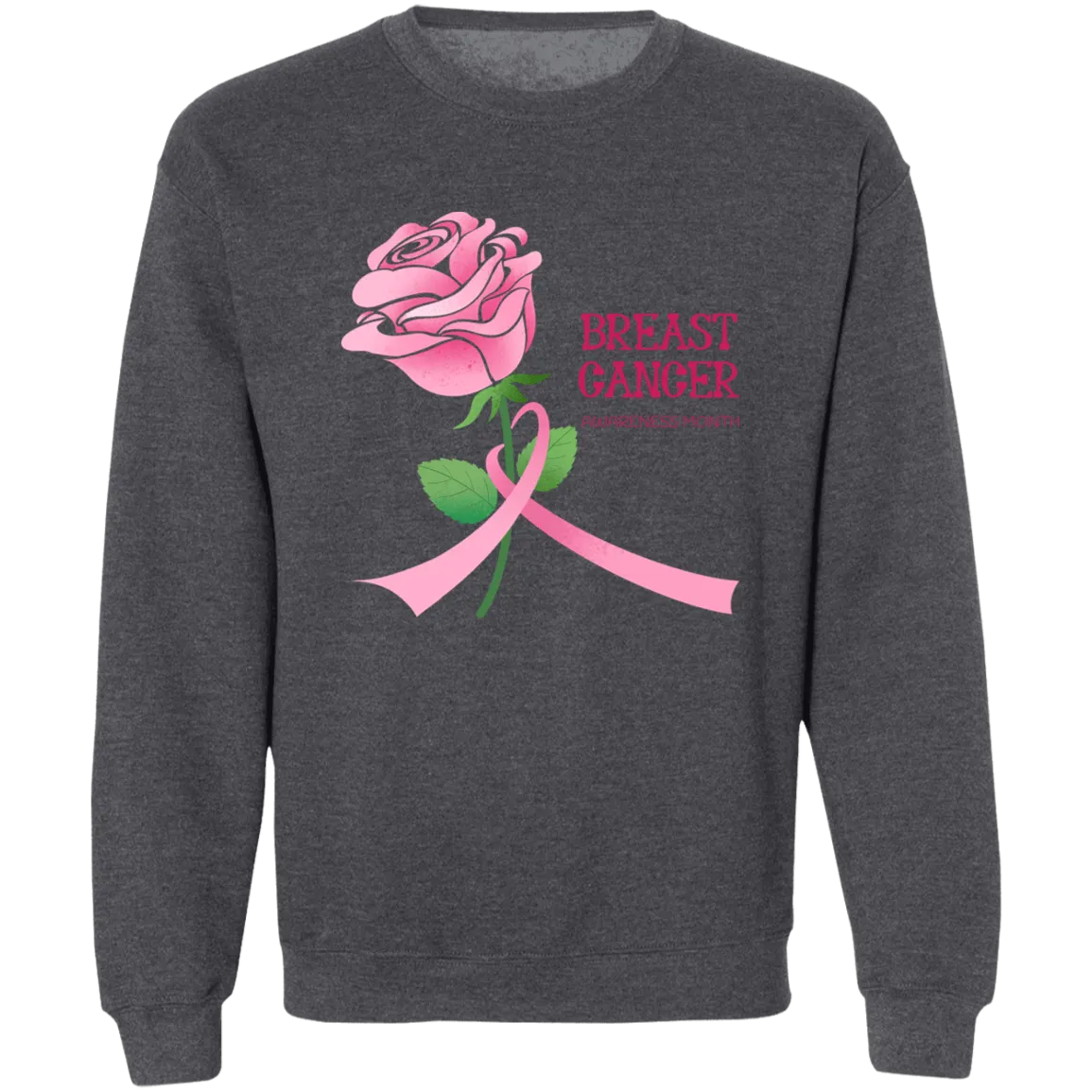 Pink Rose Unisex Crewneck Pullover Sweatshirt