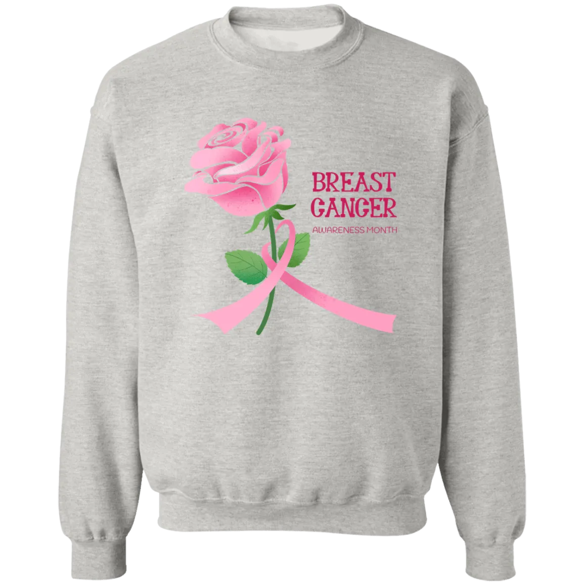 Pink Rose Unisex Crewneck Pullover Sweatshirt