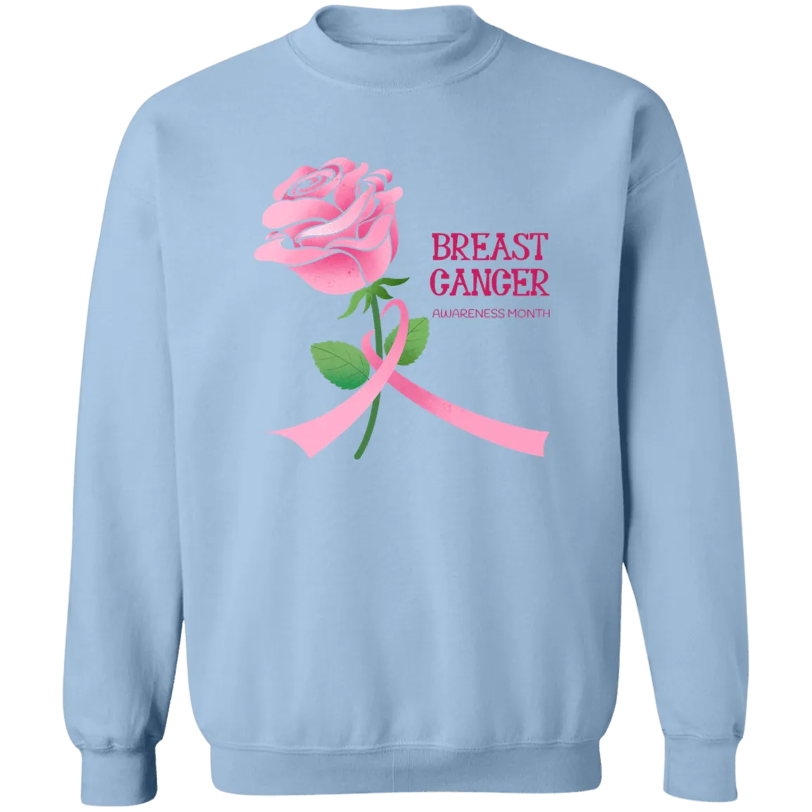 Pink Rose Unisex Crewneck Pullover Sweatshirt