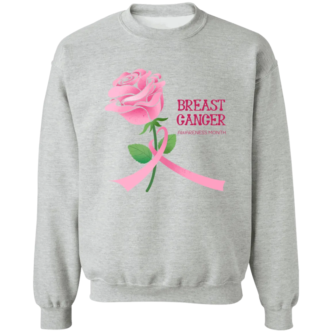 Pink Rose Unisex Crewneck Pullover Sweatshirt
