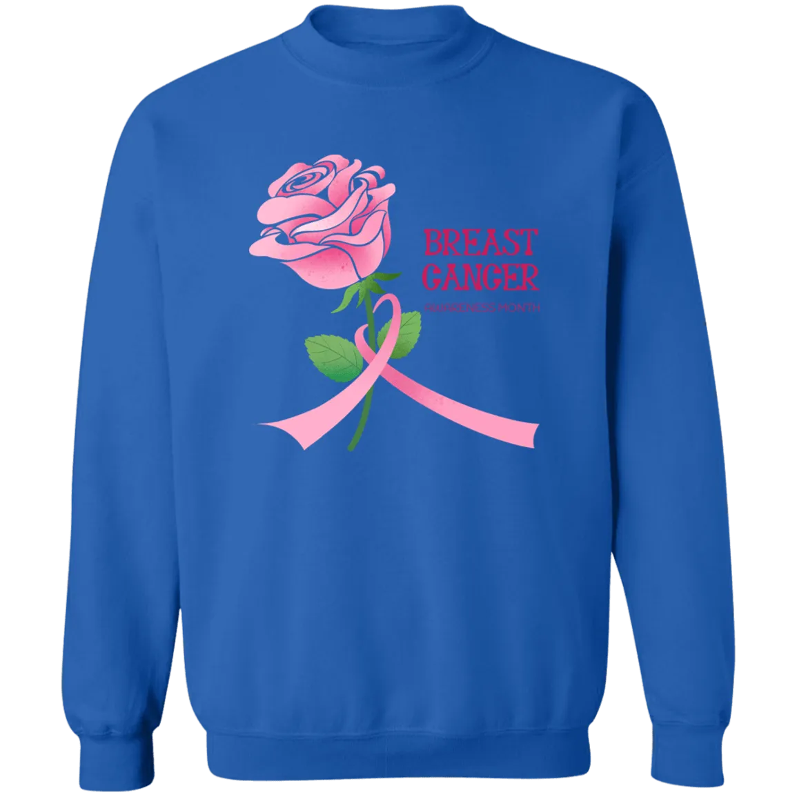Pink Rose Unisex Crewneck Pullover Sweatshirt