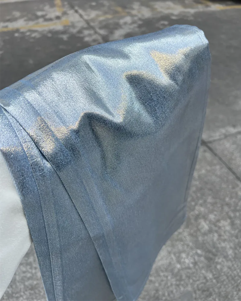 Pinsel Silber Metall Baggy Jeans