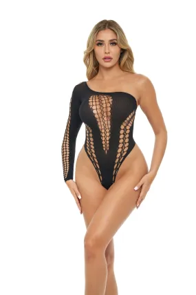 PL20041 Pink Lipstick Lingerie Dollar Sign Bodysuit