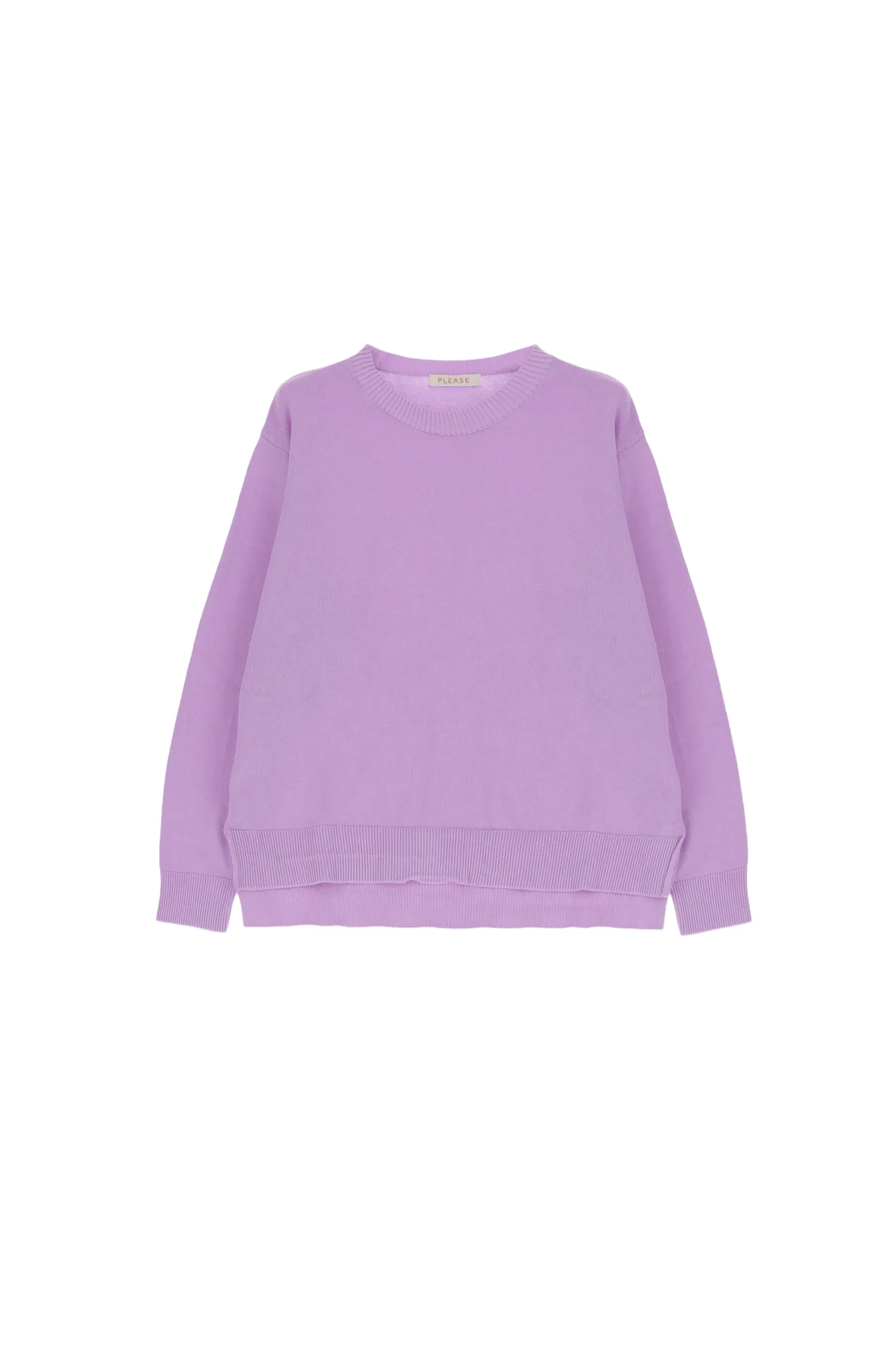 Please lilac asymmetrical bottom hem pullover
