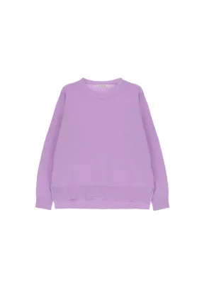 Please lilac asymmetrical bottom hem pullover