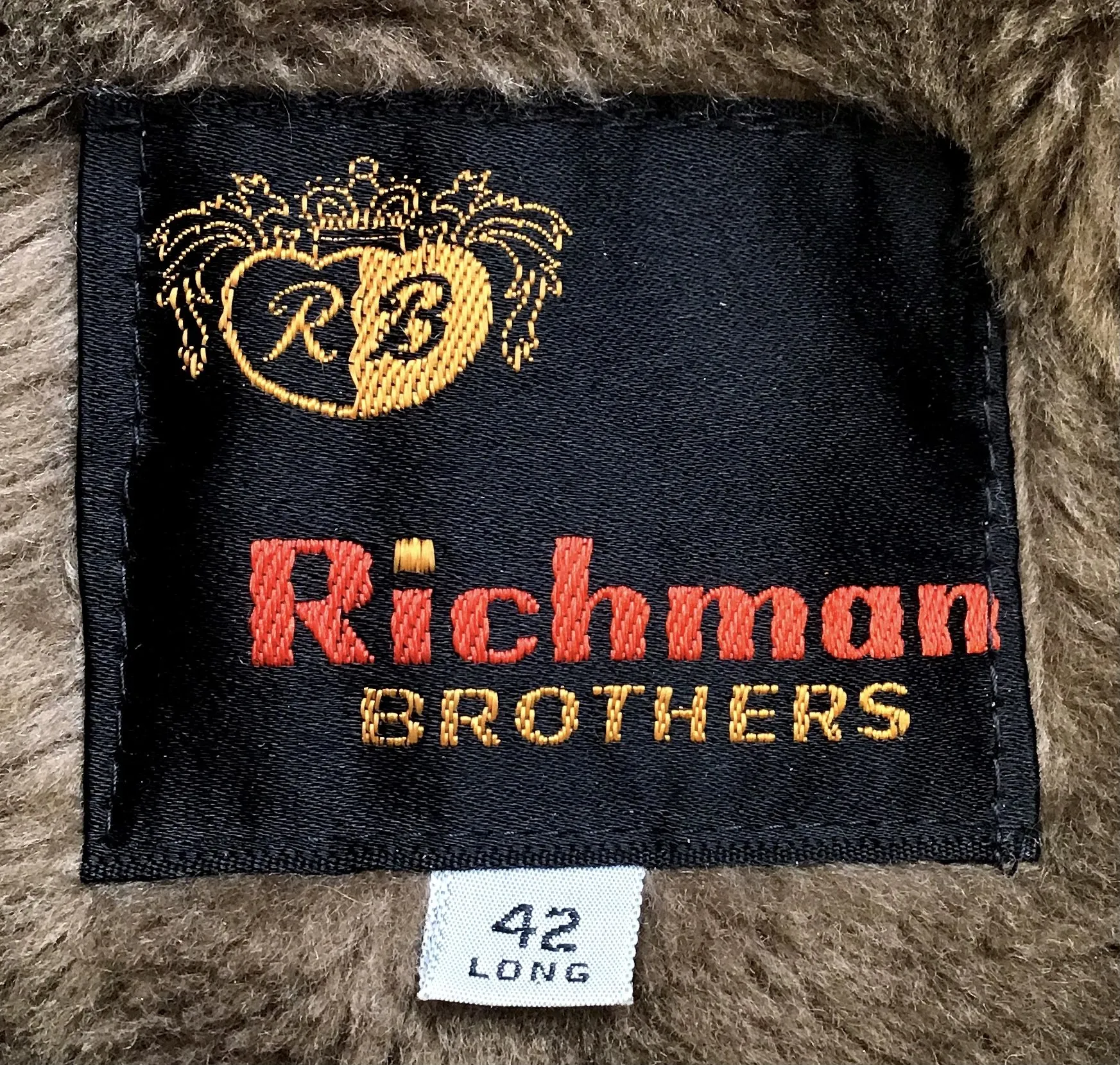 Richman Brothers Men's Tan Overcoat - Size 42L