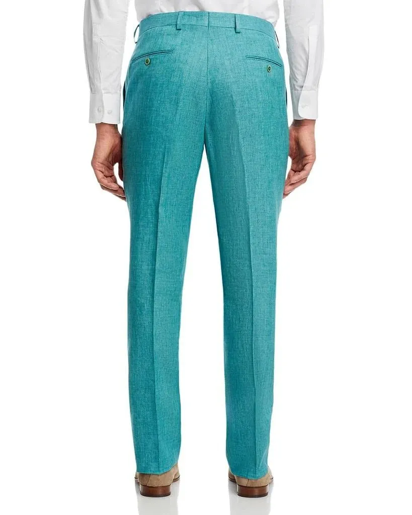 Robert Graham Mens Delave Slim Fit Linen Suit Dress Pants Size 33 Teal Green