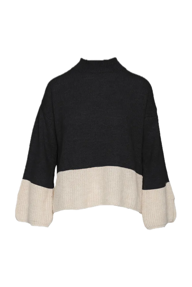 Saiph black cream pullover