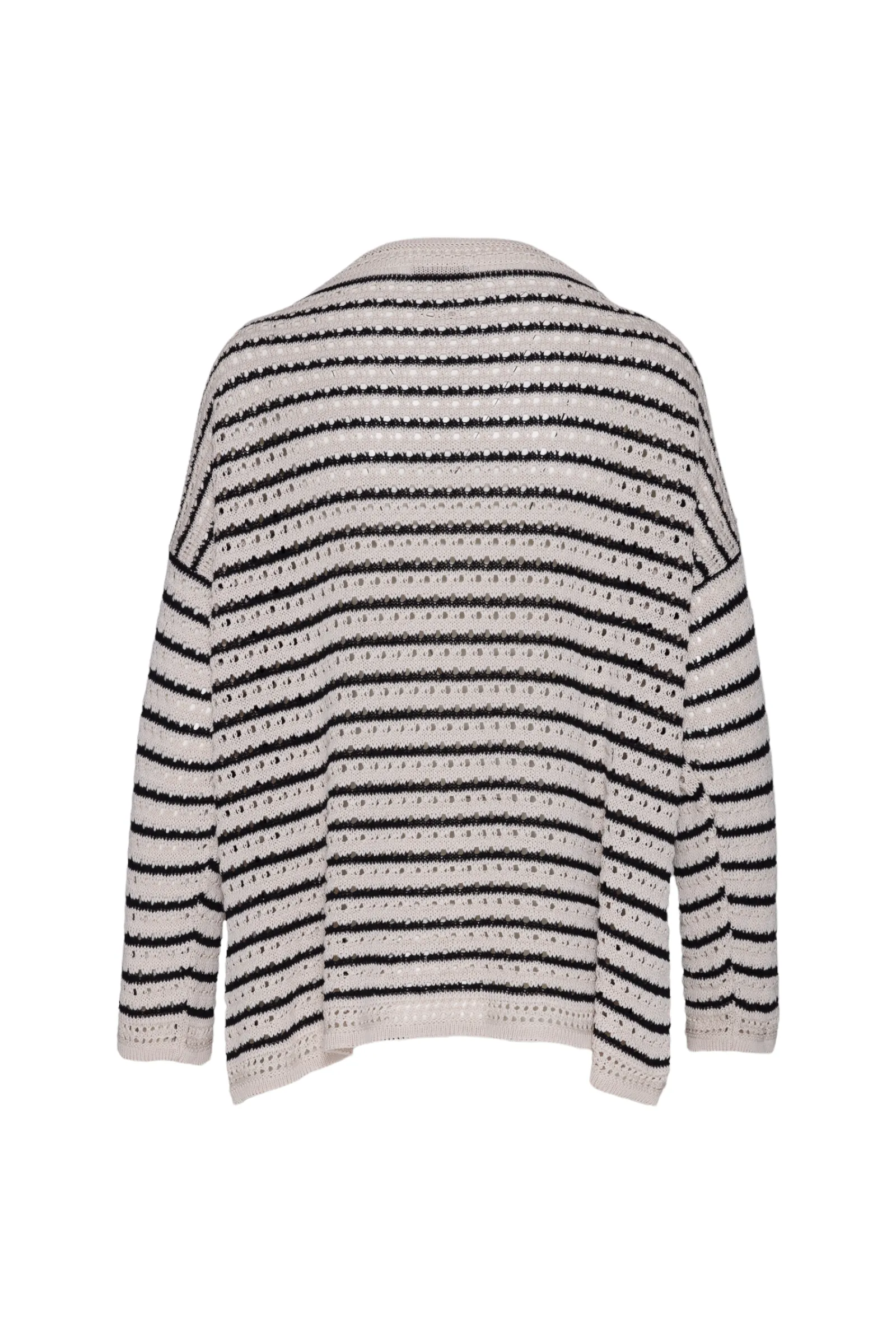 Saiph black striped pullover