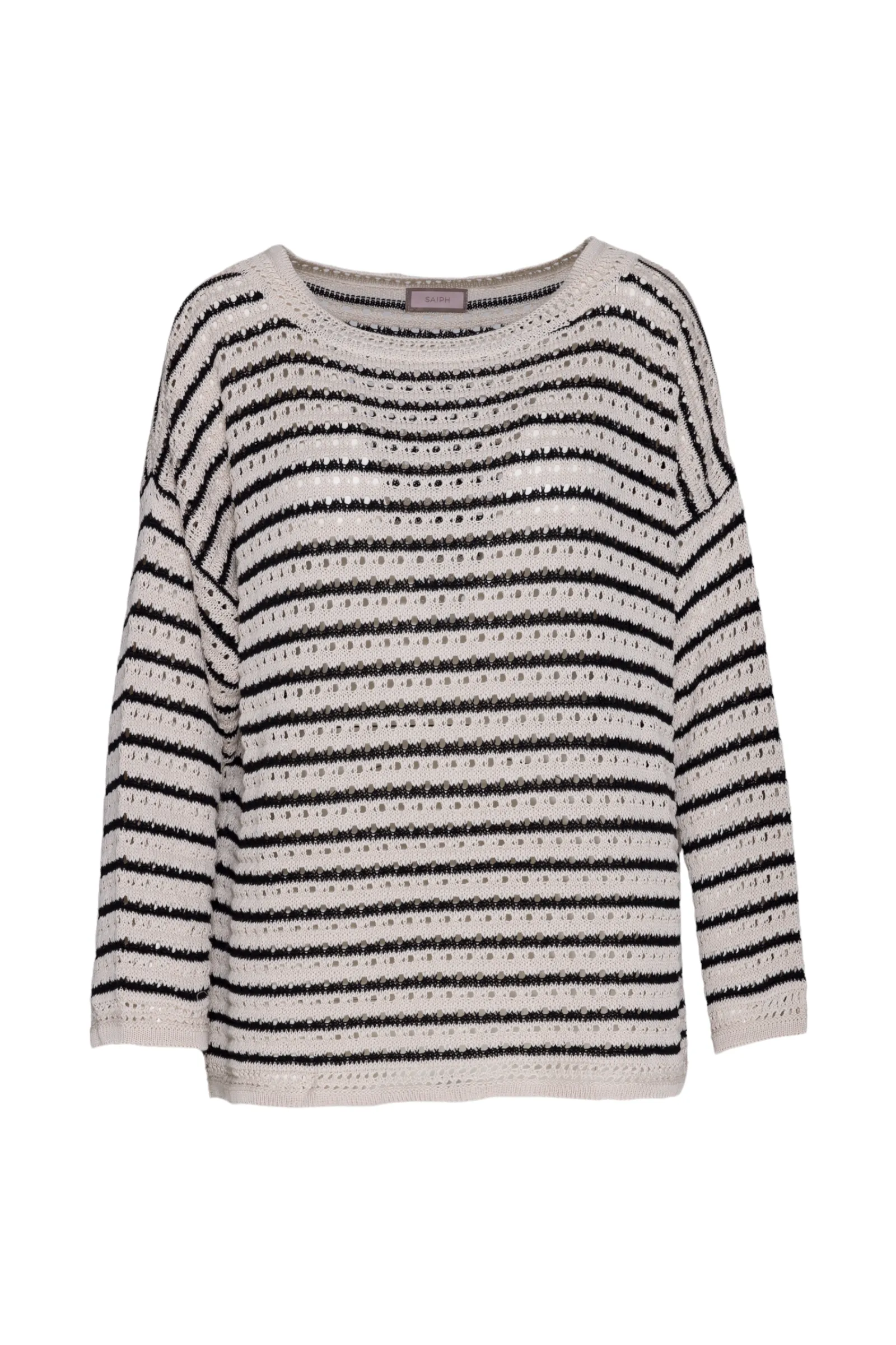 Saiph black striped pullover