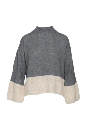 saiph grey cream pullover