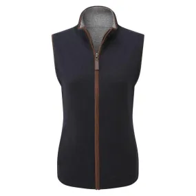 Schoffel Ladies Reversible Merino/Cashmere Gilet - Navy/Grey