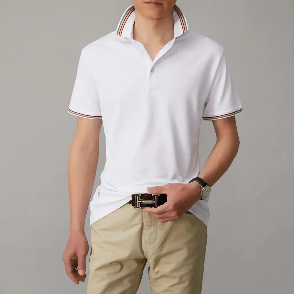 Sidiou Group New Fashion Trend Casual Brand Men POLO Shirt Solid Color Beaded Lapel T-shirt