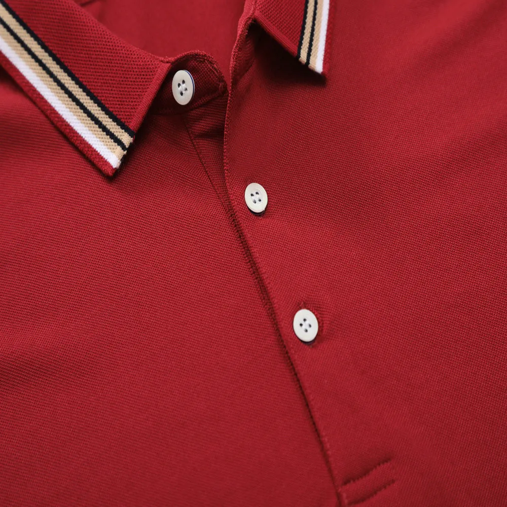 Sidiou Group New Fashion Trend Casual Brand Men POLO Shirt Solid Color Beaded Lapel T-shirt