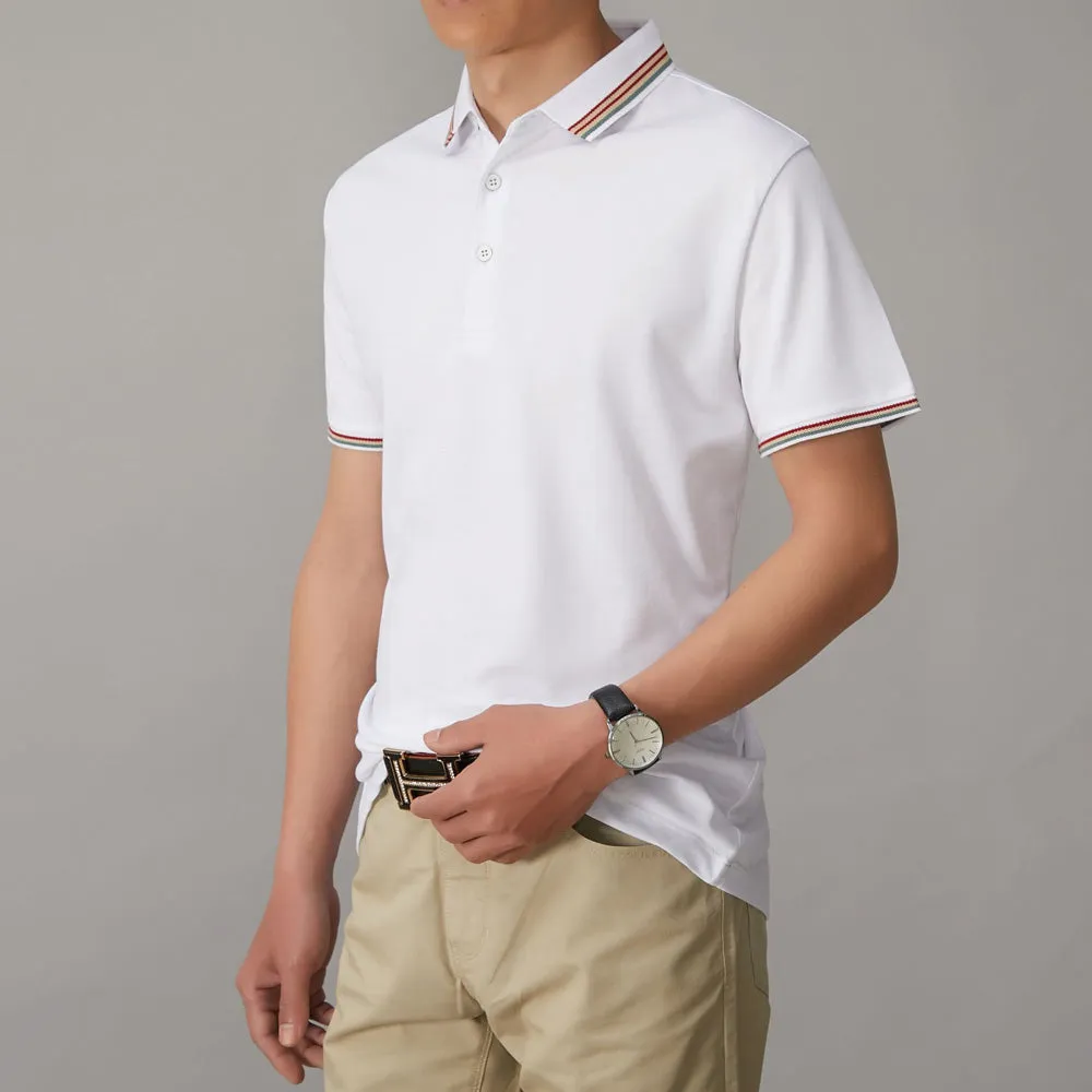 Sidiou Group New Fashion Trend Casual Brand Men POLO Shirt Solid Color Beaded Lapel T-shirt