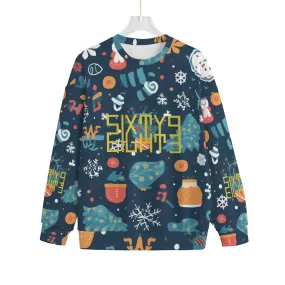 Sixty Eight 93 Logo Gold Ugly Christmas Unisex Drop-Shoulder Knitted Fleece Sweater #11