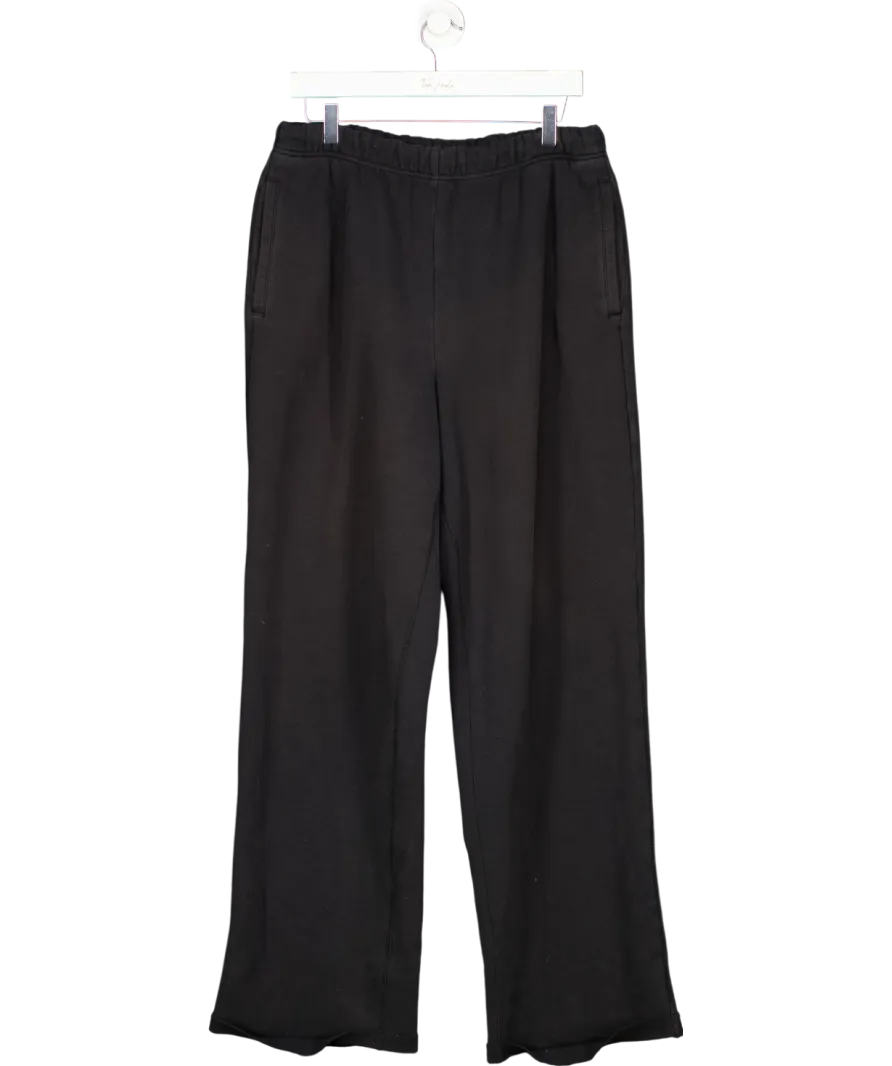 SKIMS Black Cotton Fleece Joggers UK M