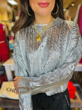 The Minerva Metallic Coated Sweater