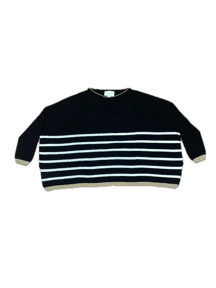 Vicolo black butter line cashmere pullover