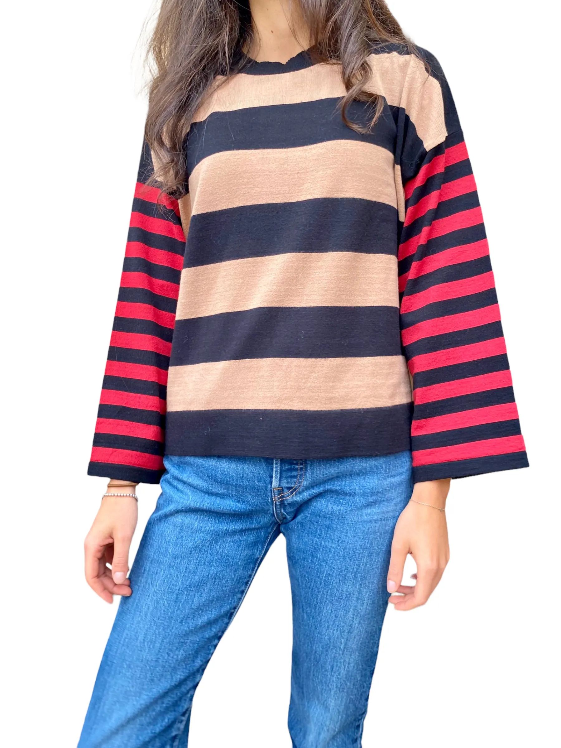 Vicolo camel/ black pullover