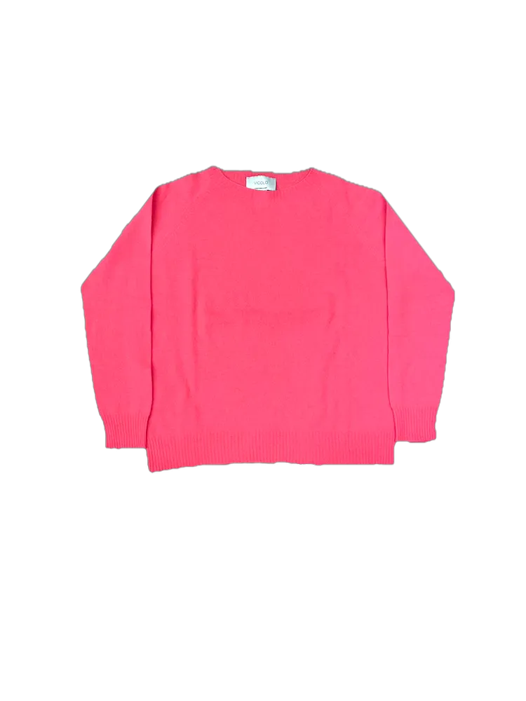 Vicolo fuchsia cashmere pullover