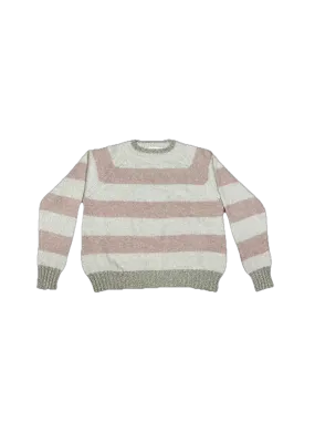 Vicolo light pink and cream line pullover
