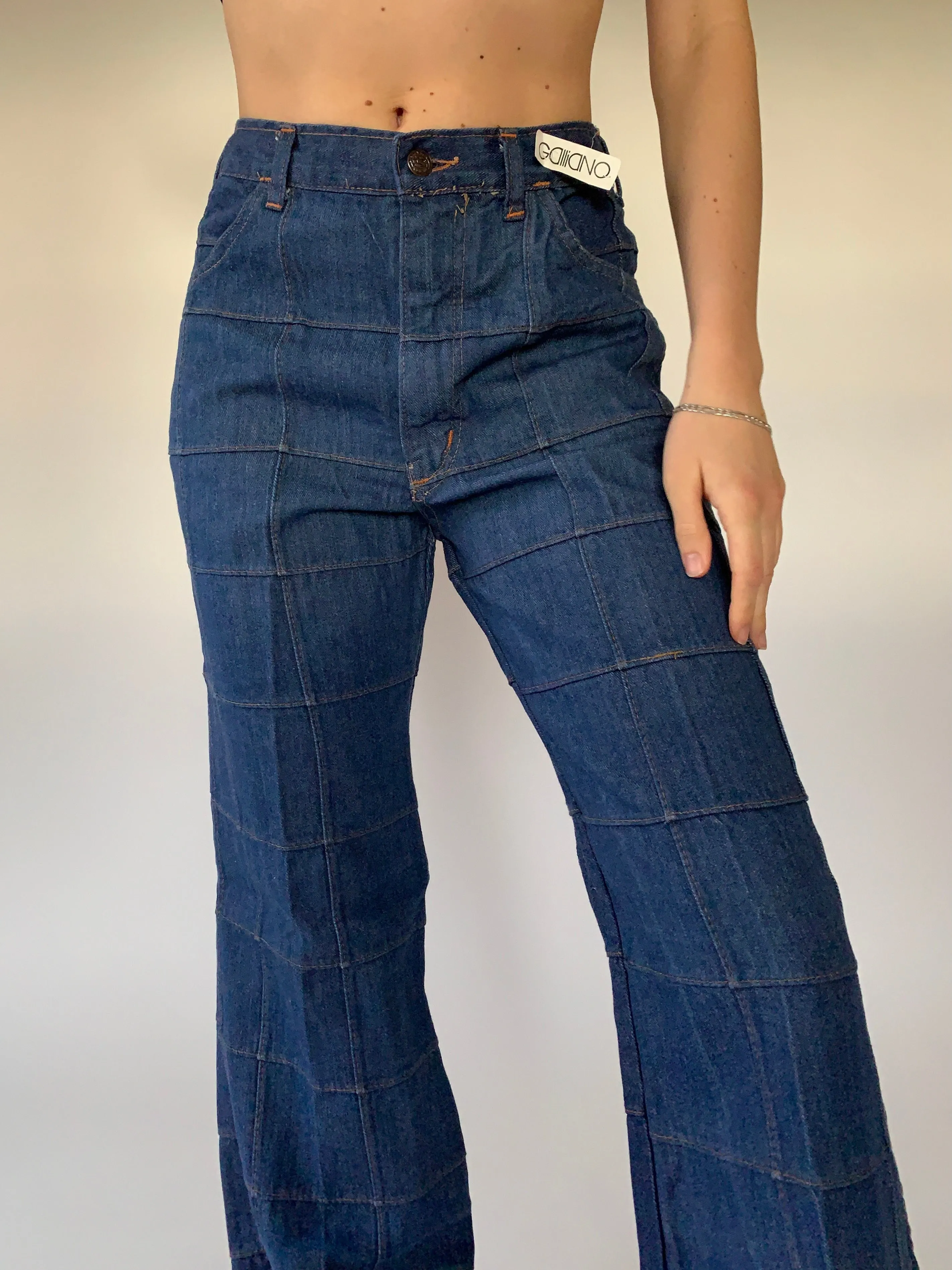 Vintage 1970s Patchwork Jeans