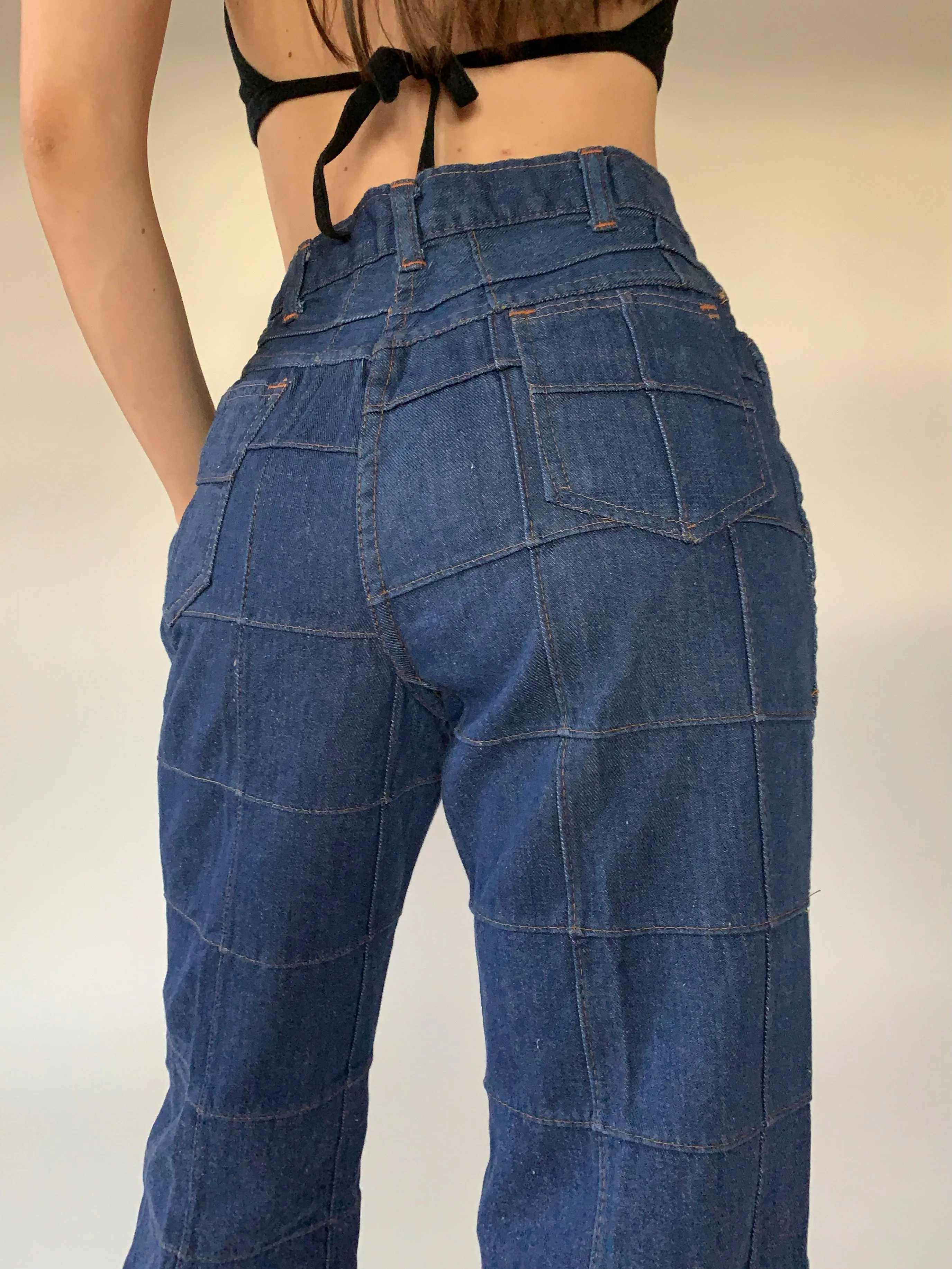 Vintage 1970s Patchwork Jeans