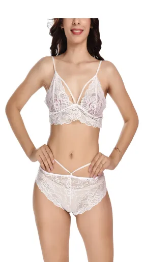 Viral Girl's Women's Babydoll Lingerie Set For Honeymoon For Women's Thongs (White_Free Size) (pack Of 1)
