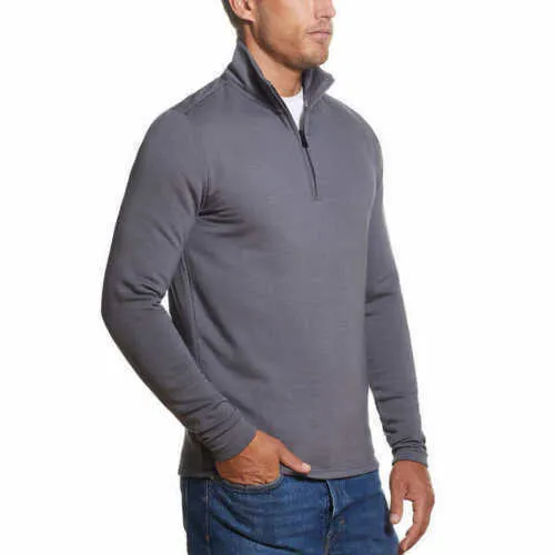 Weatherproof Vintage Men’s Quarter Zip Pullover, Charcoal