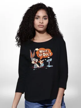 Womens Mousey Doc Printed T-shirt 4 Quarter Sleeve