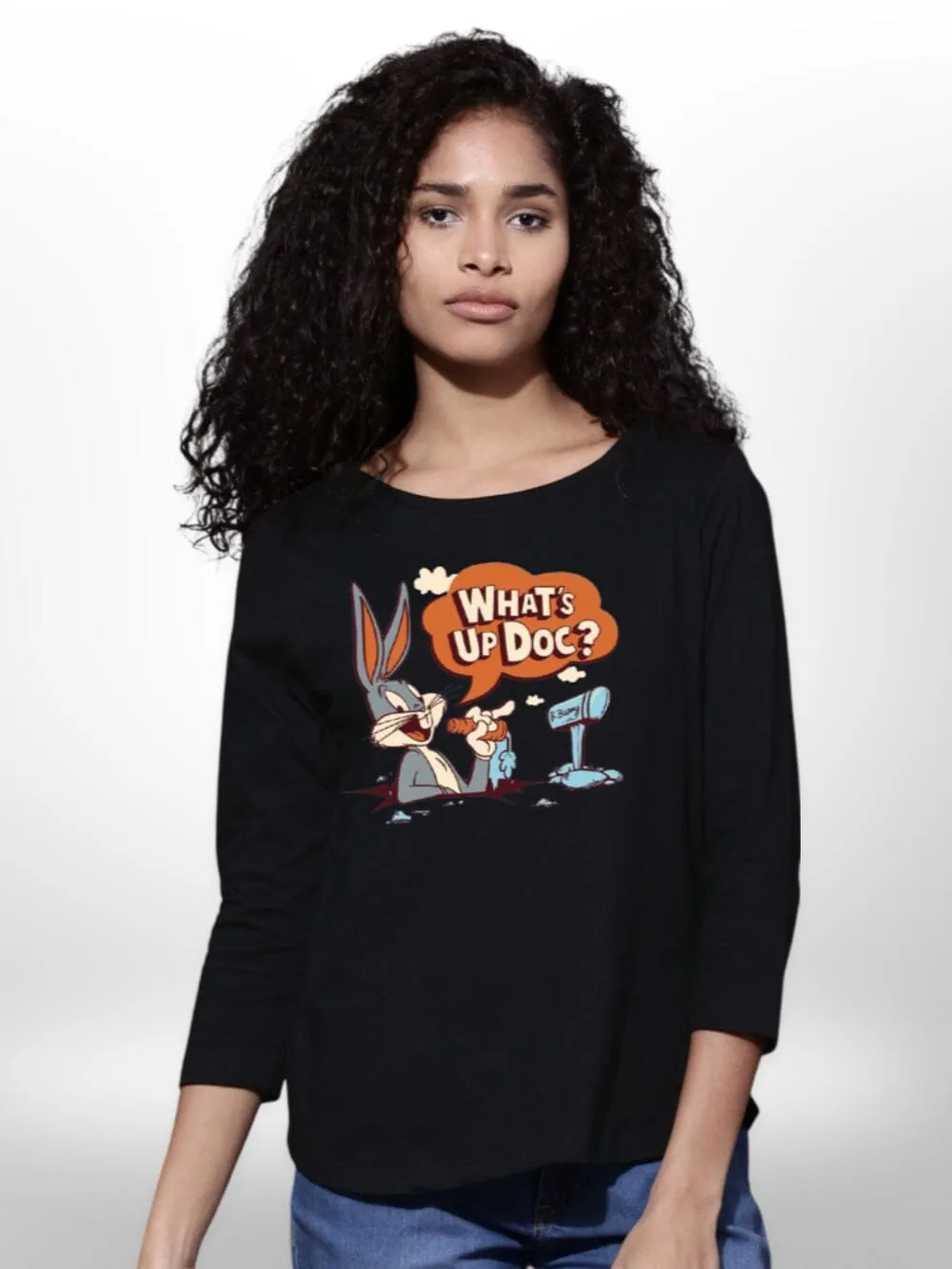 Womens Mousey Doc Printed T-shirt 4 Quarter Sleeve
